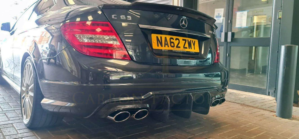 Carbon Fibre Big Fin Rear Diffuser for Mercedes Benz W204 C63 and C Class Facelift 12-14