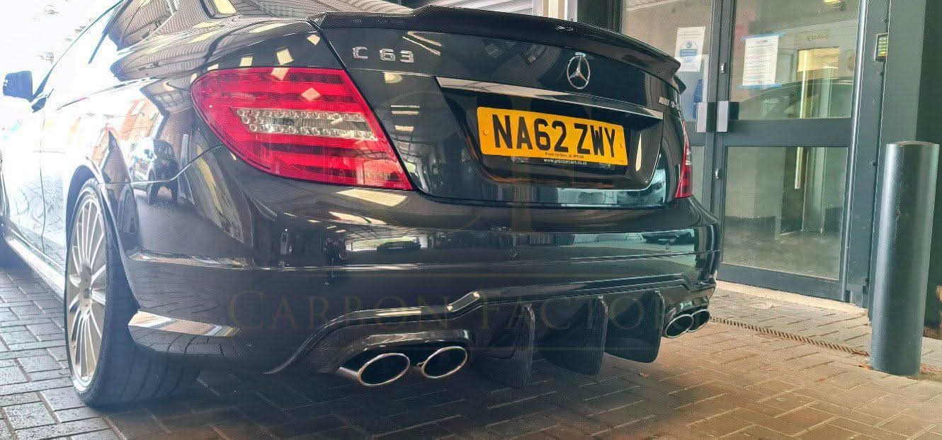 Carbon Fibre Big Fin Rear Diffuser for Mercedes Benz W204 C63 and C Class Facelift 12-14