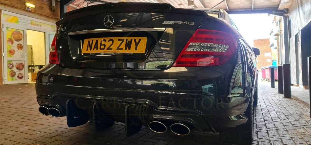 Carbon Fibre Big Fin Rear Diffuser for Mercedes Benz W204 C63 and C Class Facelift 12-14