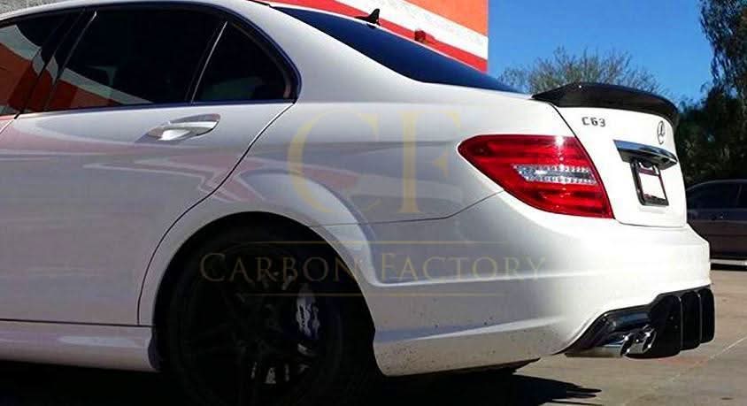 Carbon Fibre Big Fin Rear Diffuser for Mercedes Benz W204 C63 and C Class Facelift 12-14