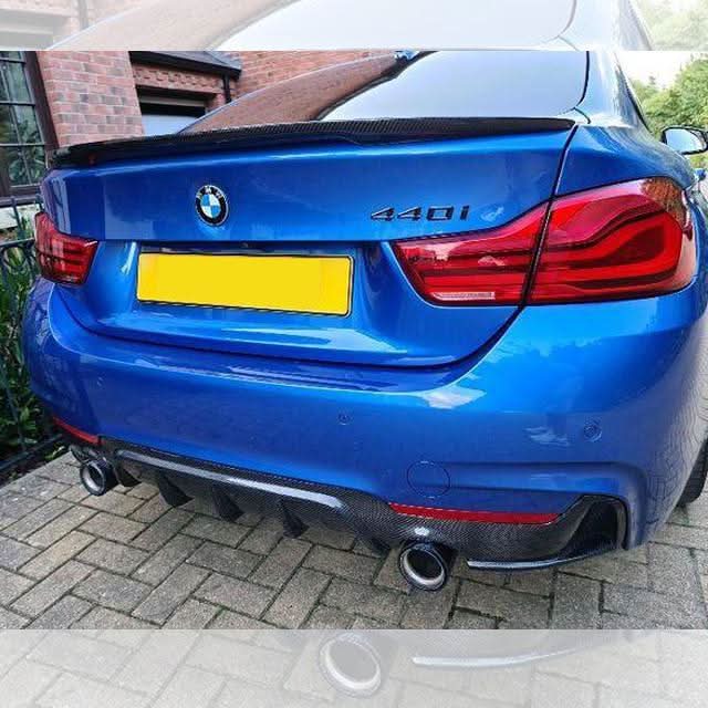 Carbon Fibre Rear Diffuser Dual Exhaust for BMW F32 F33 F36 4 Series 14-20