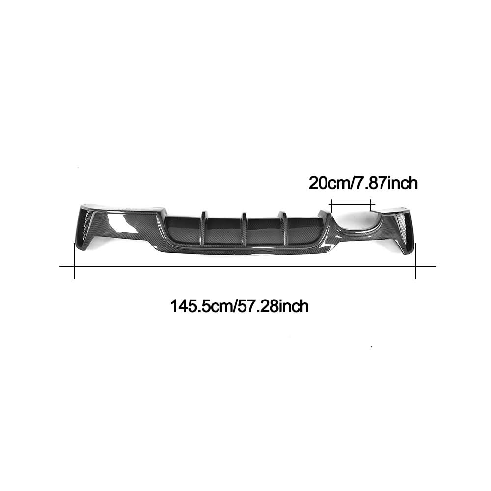 Carbon Fibre Rear Diffuser Dual Exhaust for BMW F32 F33 F36 4 Series 14-20