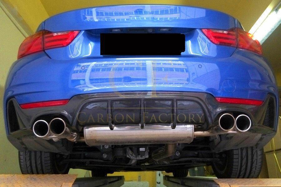 Carbon Fibre Rear Diffuser Quad Exhaust for BMW F32 F33 F36 4 Series 14-20