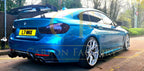 Carbon Fibre Rear Diffuser Quad Exhaust for BMW F32 F33 F36 4 Series 14-20