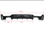 Carbon Fibre Rear Diffuser Quad Exhaust for BMW F32 F33 F36 4 Series 14-20