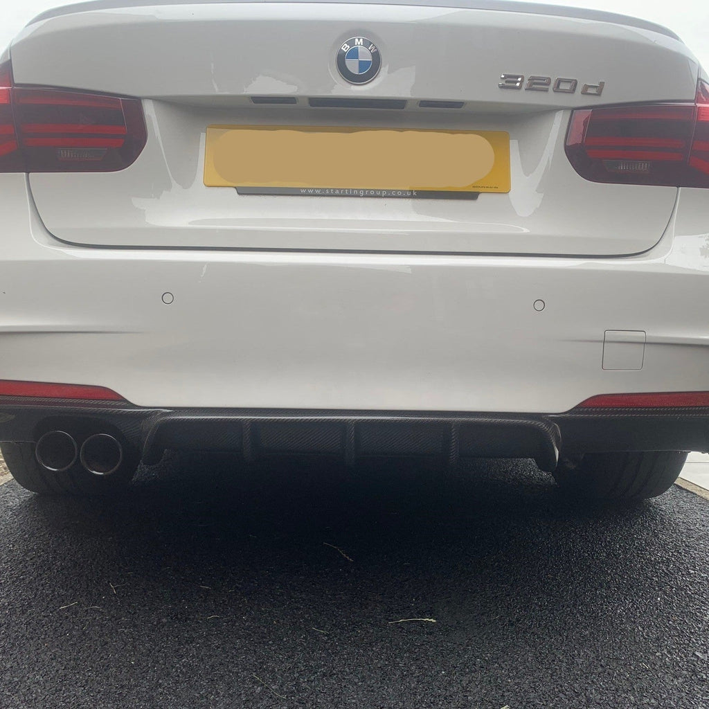 Carbon Fibre Rear Diffuser Twin Exhaust for BMW F30 F31 3 Series 12-19