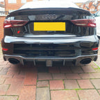 Carbon Fibre Rear Diffuser with LED for Audi 8V RS3 Saloon 17-20