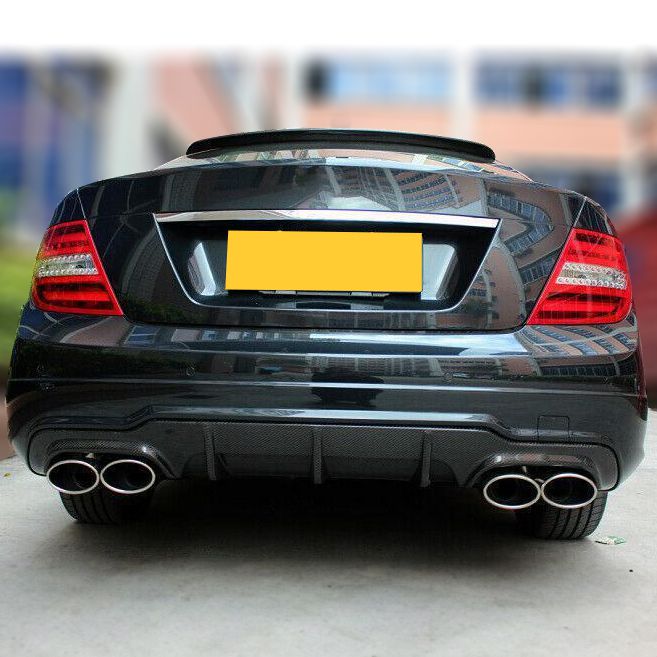 Carbon Fibre Small Fin Rear Diffuser for Mercedes Benz W204 C63 Facelift 12-14