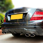 Carbon Fibre Small Fin Rear Diffuser for Mercedes Benz W204 C63 Facelift 12-14