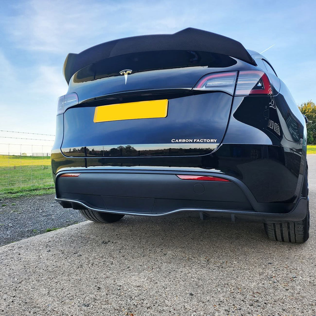 CS Style Carbon Fibre Rear Diffuser for Tesla Model Y 19-24