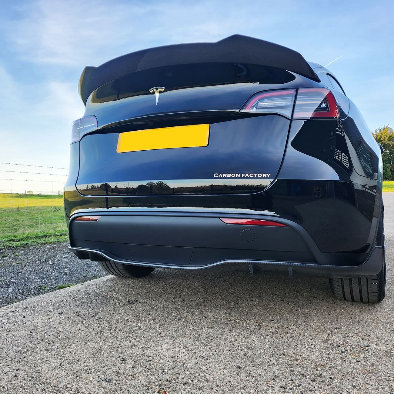 CS Style Carbon Fibre Rear Diffuser for Tesla Model Y 19-24