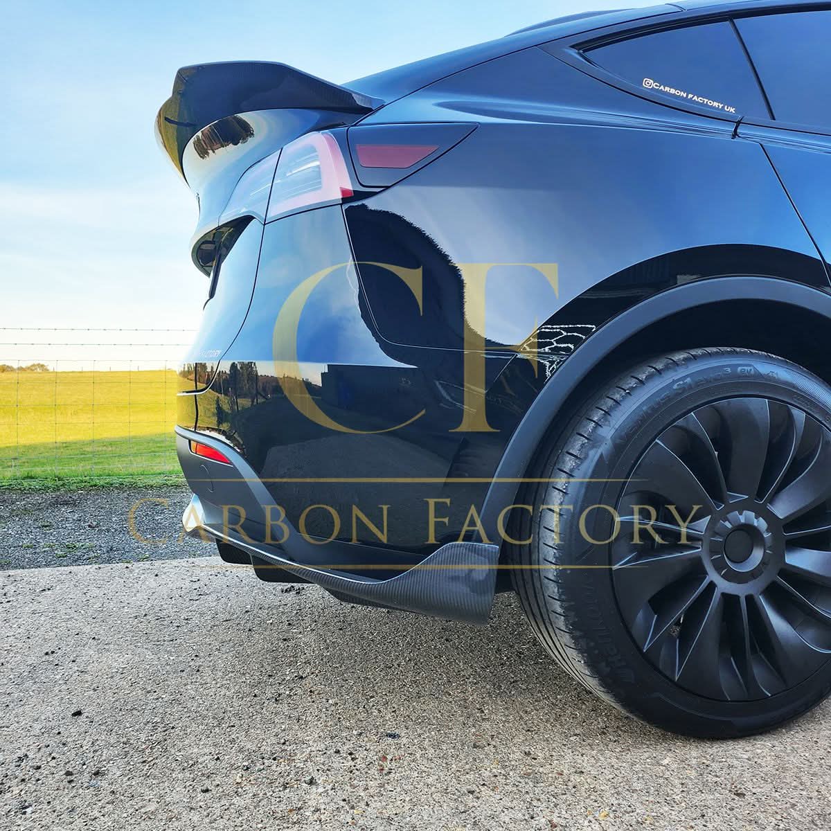 CS Style Carbon Fibre Rear Diffuser for Tesla Model Y 19-24