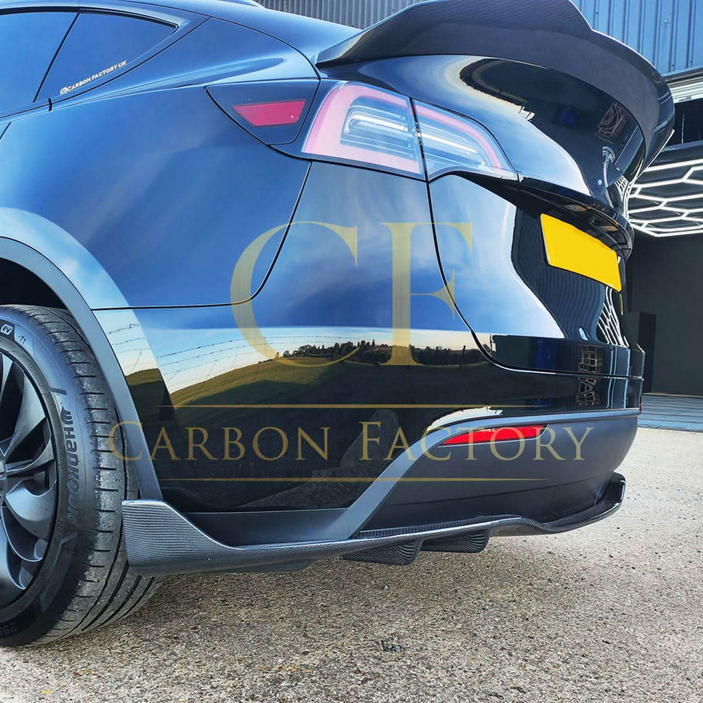 CS Style Carbon Fibre Rear Diffuser for Tesla Model Y 19-24