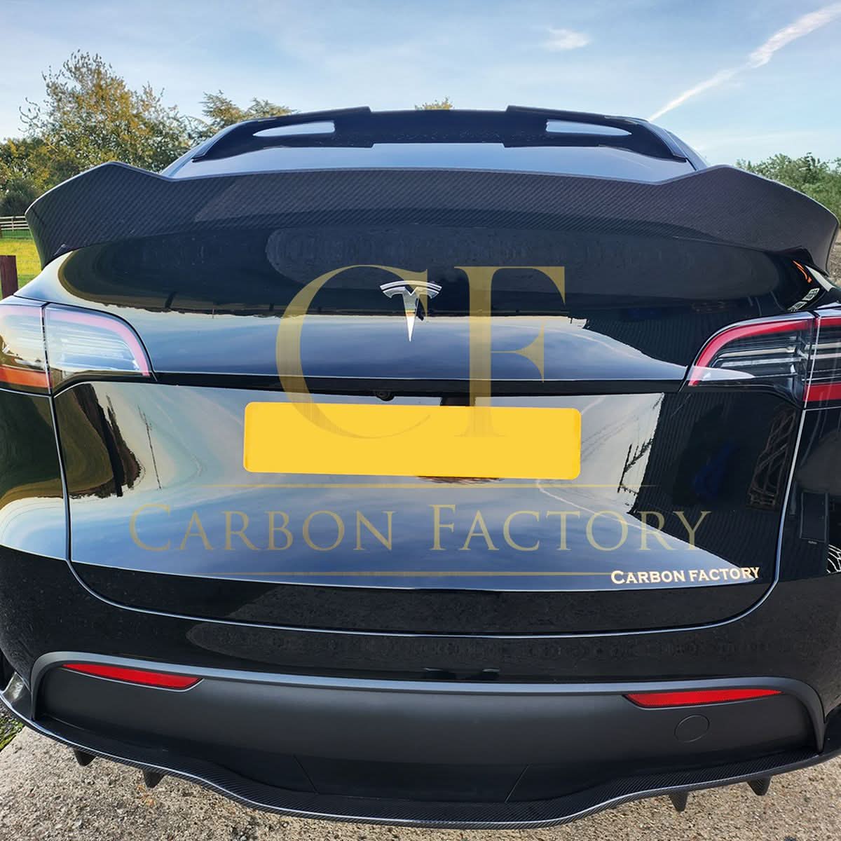 CS Style Carbon Fibre Rear Diffuser for Tesla Model Y 19-24