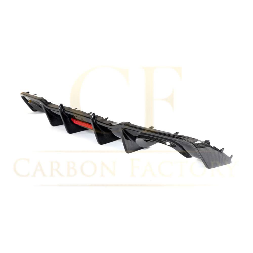 LED Carbon Fibre Rear Diffuser for Audi A3 S Line Hatchback S3 17-19