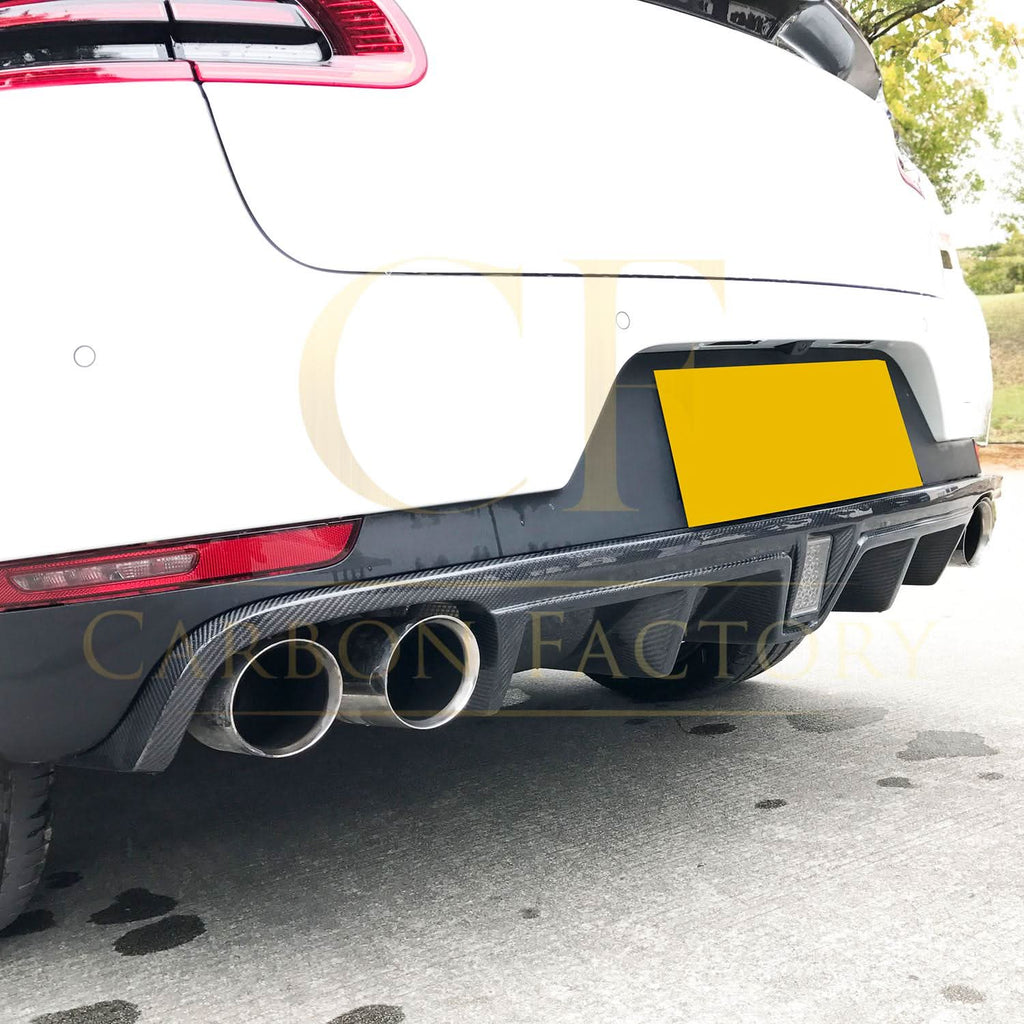 LED Style Carbon Fibre Rear Diffuser for Porsche Macan 14-20