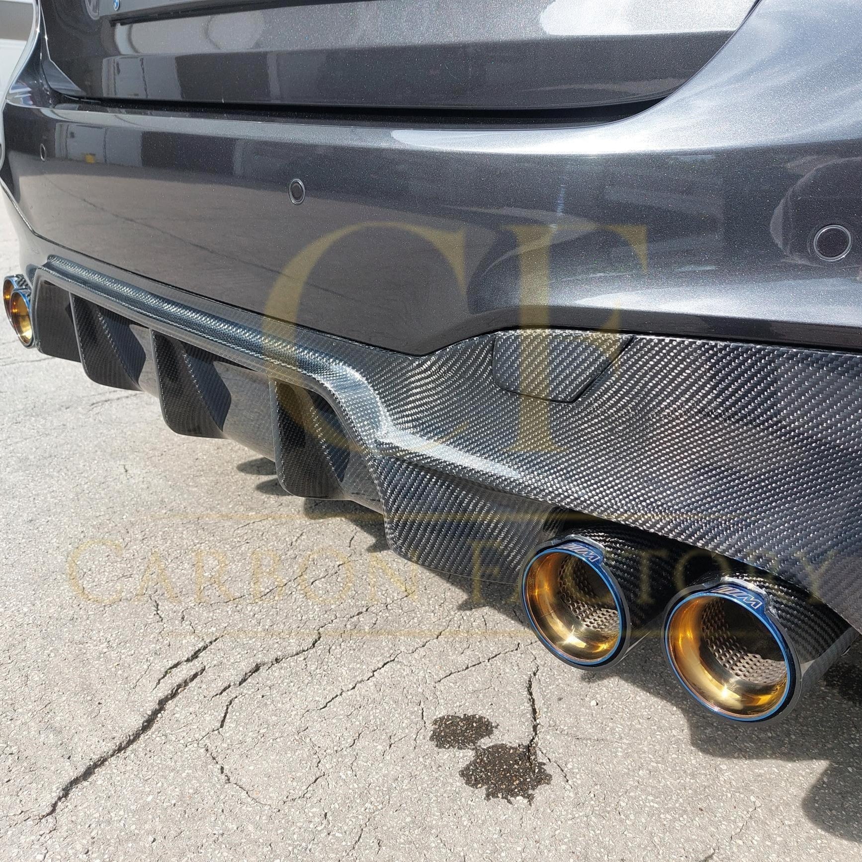 M5 Style Carbon Fibre Rear Diffuser for BMW G30 G31 5 Series M Sport 17-23