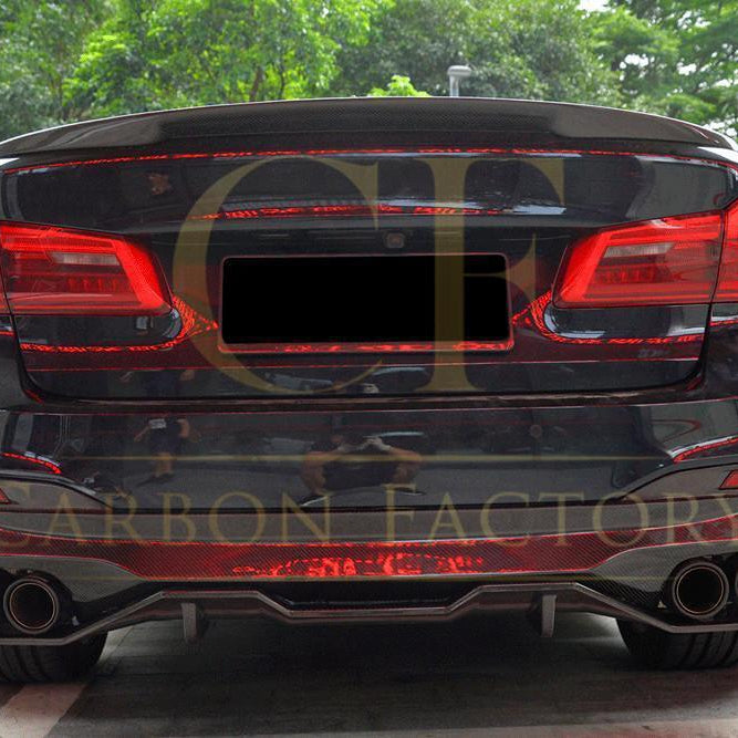 MP Style Carbon Fibre Rear Diffuser 2 Pieces for BMW G30 G31 5 Series M Sport 17-23