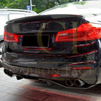 MP Style Carbon Fibre Rear Diffuser 2 Pieces for BMW G30 G31 5 Series M Sport 17-23