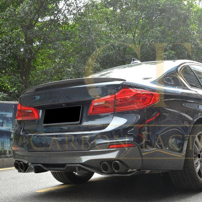 MP Style Carbon Fibre Rear Diffuser 2 Pieces for BMW G30 G31 5 Series M Sport 17-23