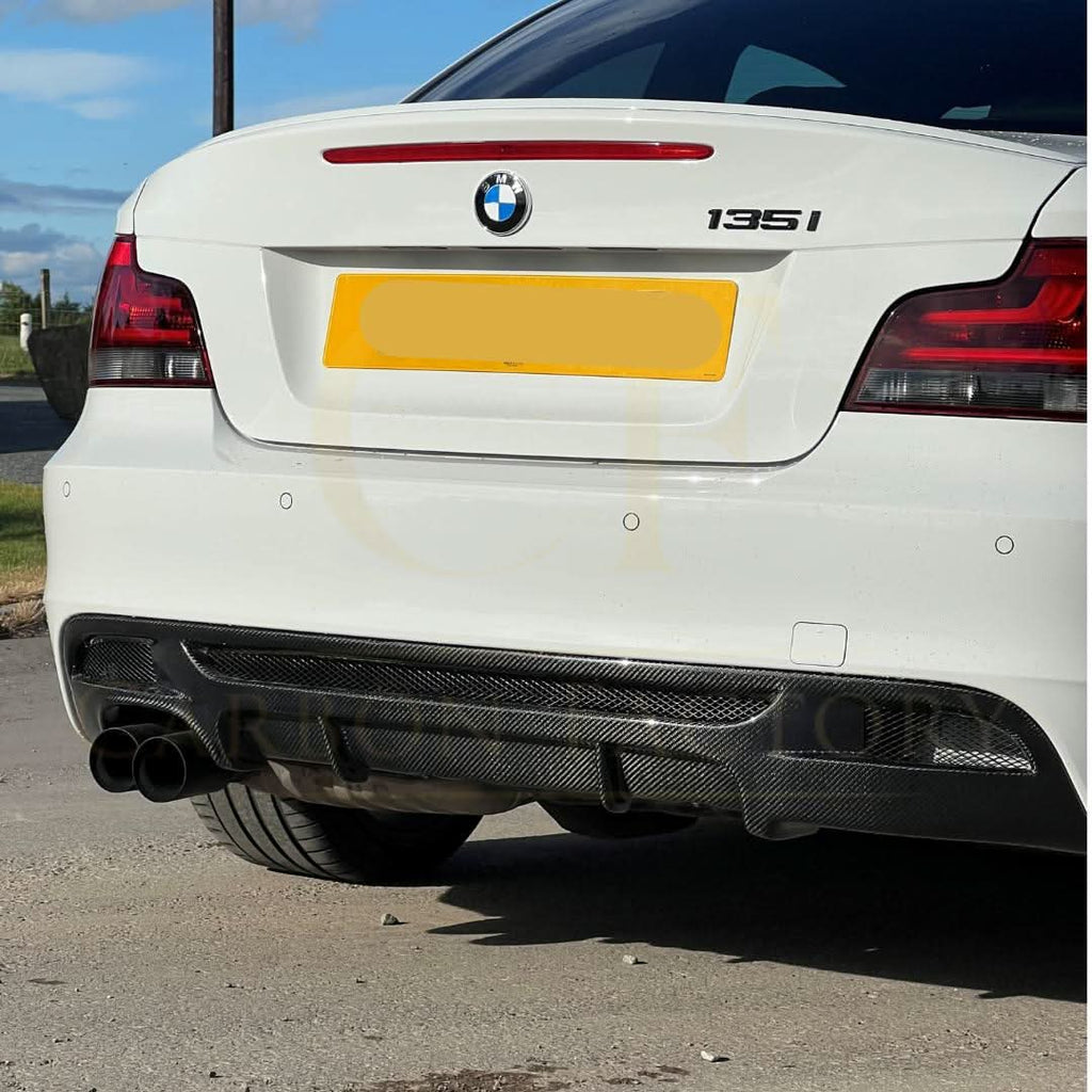 MP Style Carbon Fibre Rear Diffuser Twin Exhaust for BMW E82 E88 1 Series 04-13