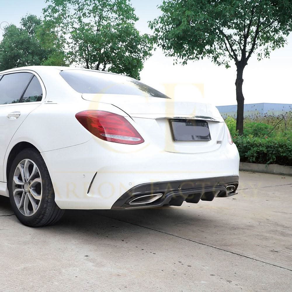 OEM Style Carbon Fibre Rear Diffuser for Mercedes W205 C43 & C Class Saloon 15-19