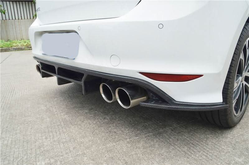 OS Style Carbon Fibre Rear Diffuser for VW Golf MK7 R 14-17