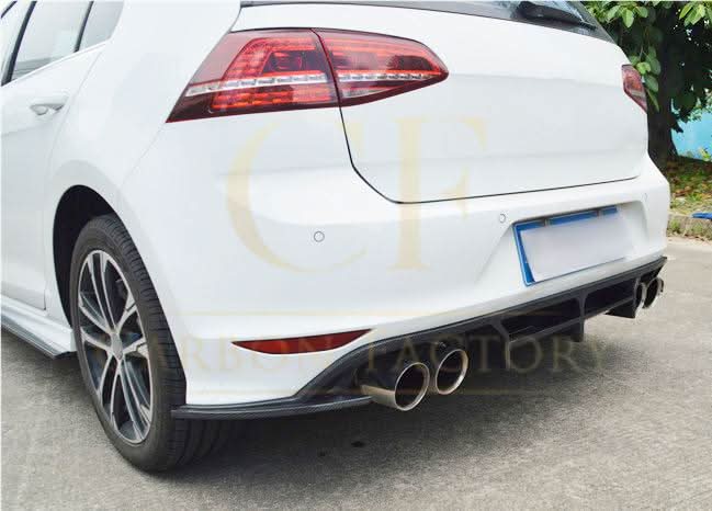 OS Style Carbon Fibre Rear Diffuser for VW Golf MK7 R 14-17