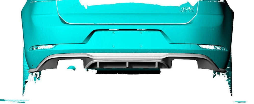 P Style Carbon Fibre Rear Diffuser for VW Golf MK7.5 GTI 17-20