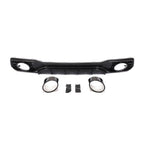 P Style Pre-Preg Carbon Fibre Rear Diffuser with Exhaust Tips for Audi 4K A7 S Line S7 19-22