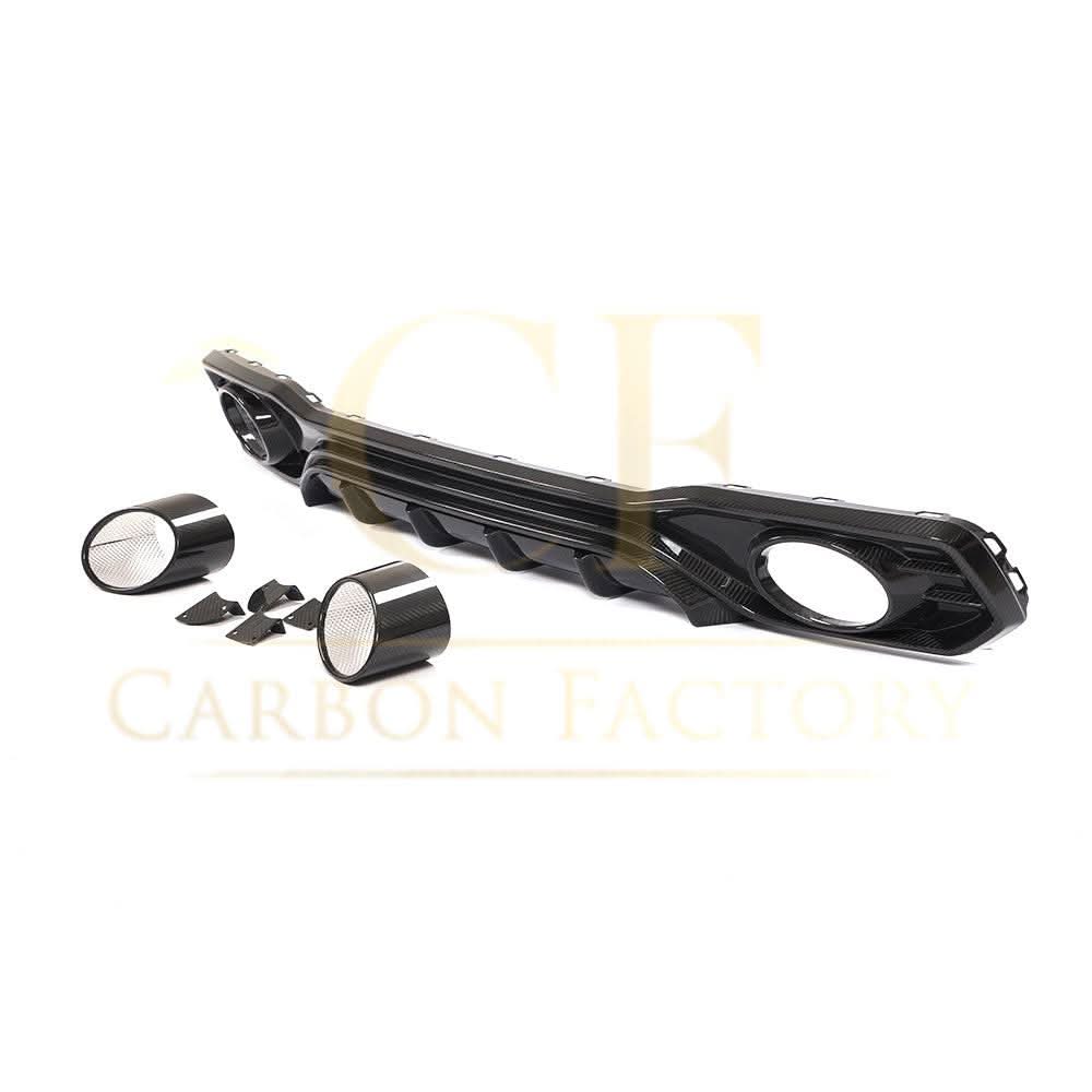 P Style Pre-Preg Carbon Fibre Rear Diffuser with Exhaust Tips for Audi 4K A7 S Line S7 19-22