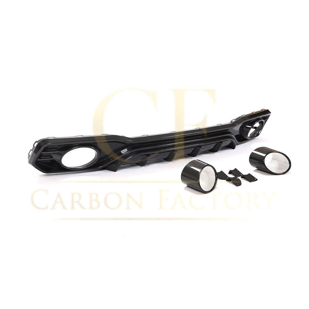 P Style Pre-Preg Carbon Fibre Rear Diffuser with Exhaust Tips for Audi 4K A7 S Line S7 19-22
