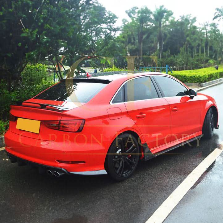 RS Style Carbon Fibre Rear Diffuser for Audi A3 S Line S3 Saloon 13-15