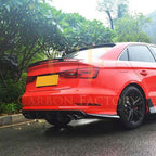 RS Style Carbon Fibre Rear Diffuser for Audi A3 S Line S3 Saloon 13-15