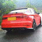RS Style Carbon Fibre Rear Diffuser for Audi A3 S Line S3 Saloon 13-15