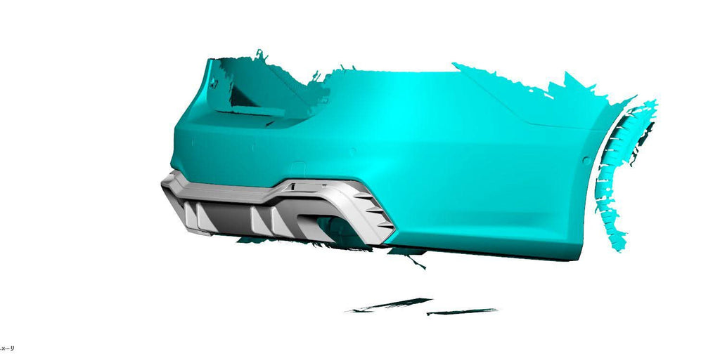 V Style Carbon Fibre Rear Diffuser for Audi 4K A7 S Line S7 19-22