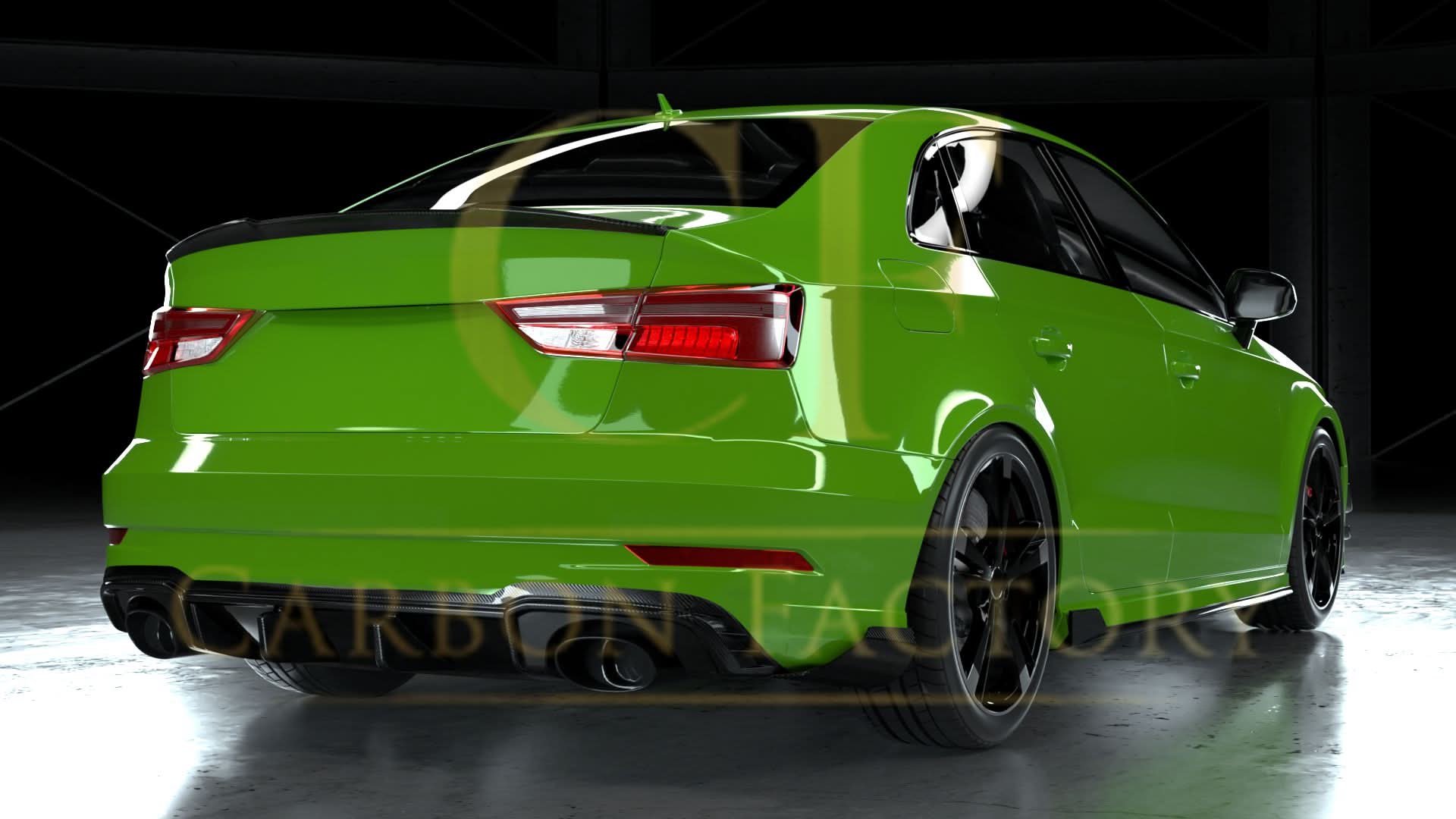 V Style Carbon Fibre Rear Diffuser for Audi 8V RS3 Saloon 17-20