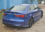 V Style Carbon Fibre Rear Diffuser for Audi A3 S Line S3 Saloon 13-15