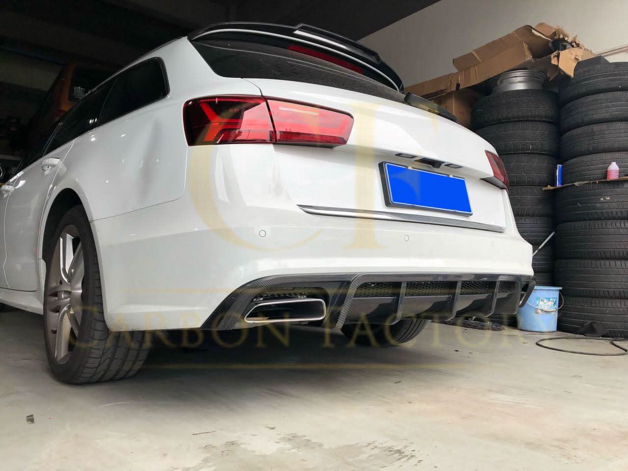 V Style Carbon Fibre Rear Diffuser for Audi C7.5 A6 S Line & S6 15-18