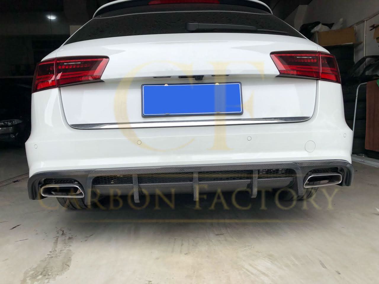 V Style Carbon Fibre Rear Diffuser for Audi C7.5 A6 S Line & S6 15-18