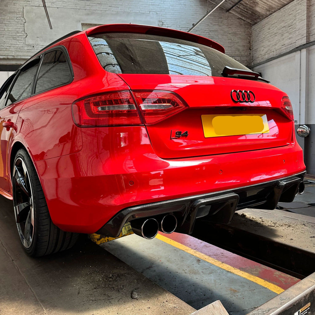 V Style Carbon Fibre Rear Diffuser for Audi S4 B8.5 A4 S Line 13-15