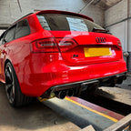 V Style Carbon Fibre Rear Diffuser for Audi S4 B8.5 A4 S Line 13-15