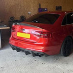 V Style Carbon Fibre Rear Diffuser for Audi S4 B8.5 A4 S Line 13-15