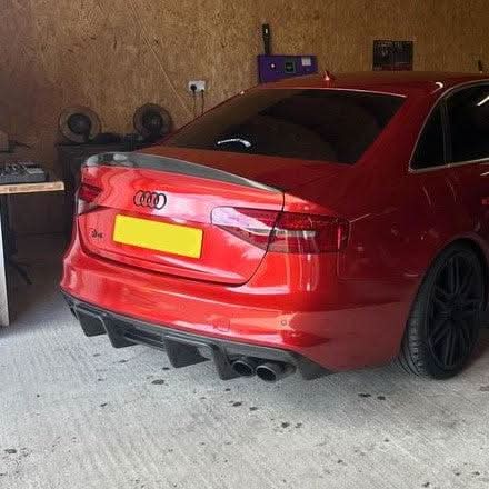 V Style Carbon Fibre Rear Diffuser for Audi S4 B8.5 A4 S Line 13-15