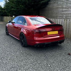V Style Carbon Fibre Rear Diffuser for Audi S4 B8.5 A4 S Line 13-15