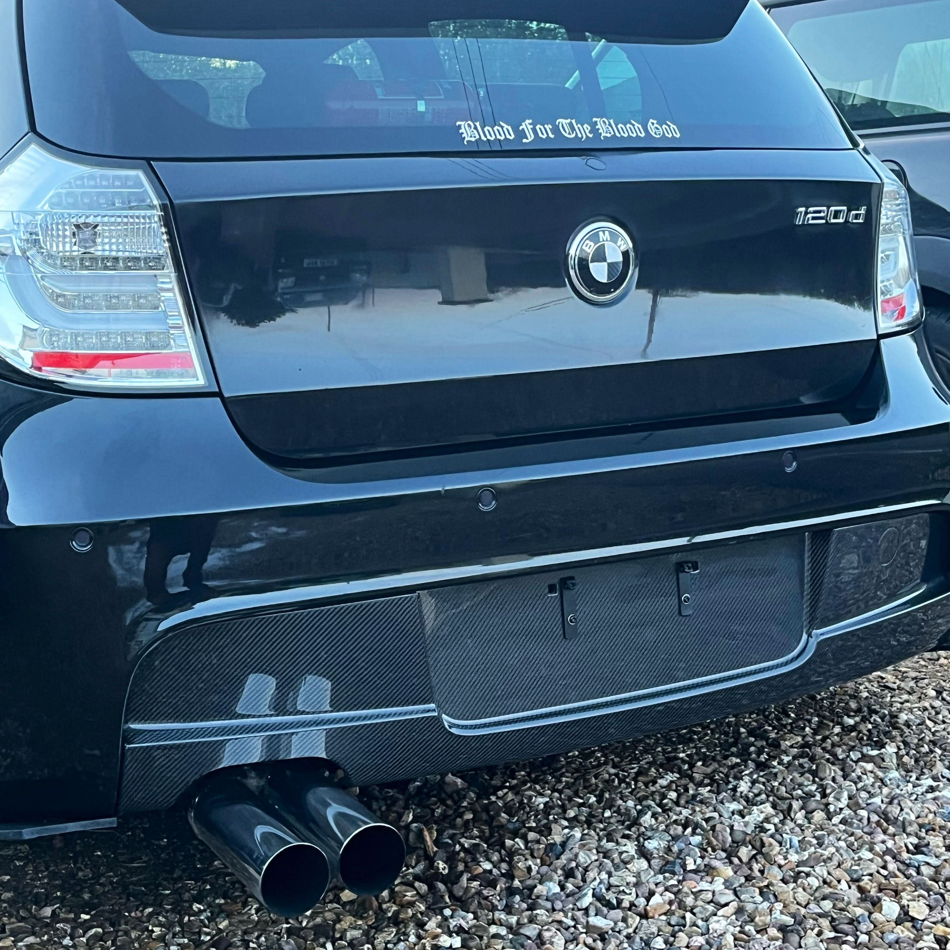 V Style Carbon Fibre Rear Diffuser for BMW E87 1 Series M Sport 04-13