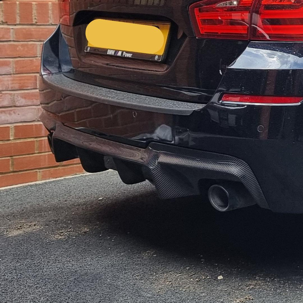 V Style Carbon Fibre Rear Diffuser for BMW F10 5 Series 10-17