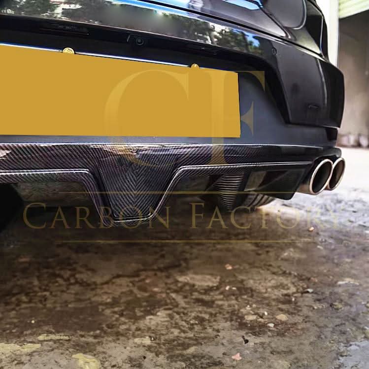 V Style Carbon Fibre Rear Diffuser for Porsche Macan 14-20