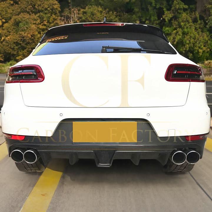V Style Carbon Fibre Rear Diffuser for Porsche Macan 14-20