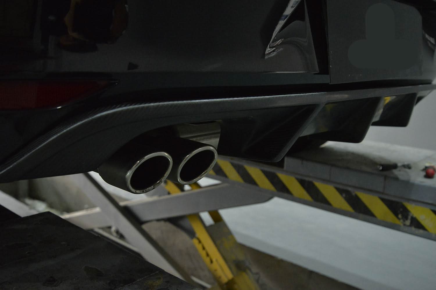 V Style Carbon Fibre Rear Diffuser for VW Golf MK7 R 14-17